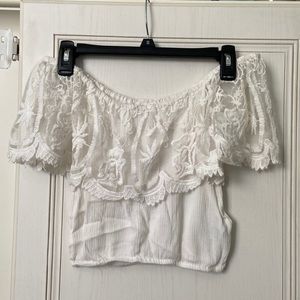 Lace off the shoulder top